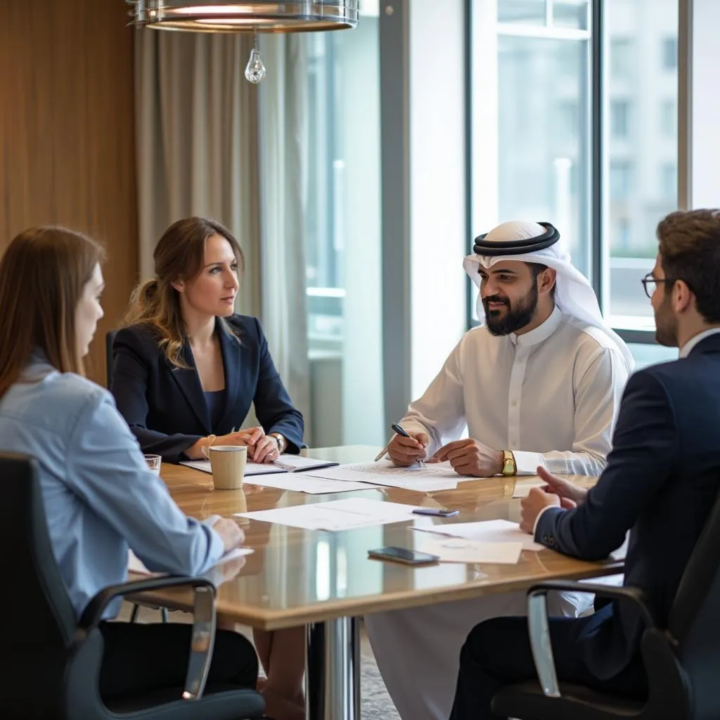 اجتماع مع أحد العملاء